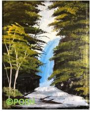 The image for Public Class *NEW* "Bob Ross Waterfall"